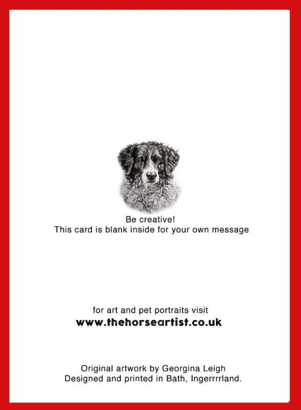 Dog Birthday Card (Custom Name) - Springer Spaniel